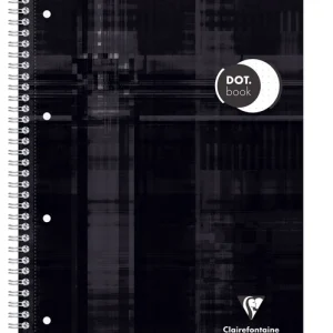 Cahier Dot book reliure intégrale A4+ 160 pages détachables-perforées 4 trous-petits carreaux